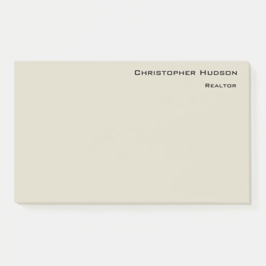 Berufliches einfaches Schlichtes Realtor Real Anwe Post-it Klebezettel (Vorderseite)