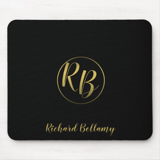 Berufliches einfaches Schwarzes Gold - Mousepad (Vorne)