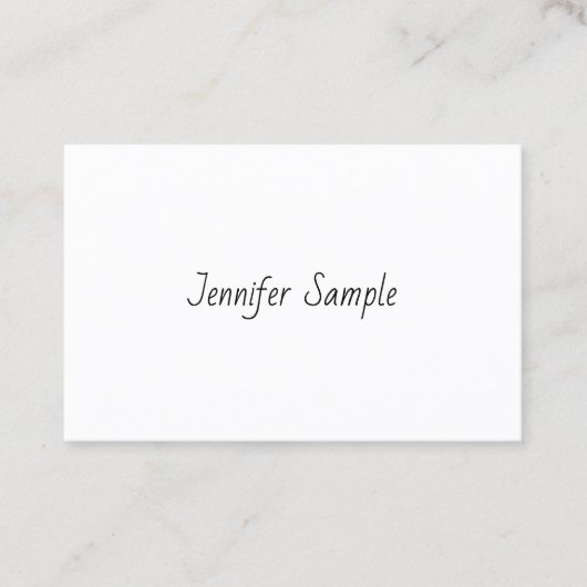 Berufliches einfaches Vorlagenhandskript Visitenkarte (Vorderseite)