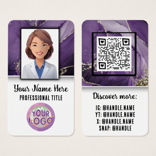 Berufliches EleganLogo für Krankenpfleger (Vorne & Hinten)