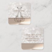 Berufliches Elegant Chic Bokeh, Kleid Quadratische Visitenkarte (Vorne/Hinten)