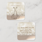 Berufliches Elegant Chic Bokeh, Kleid Quadratische Visitenkarte (Vorne/Hinten)