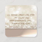 Berufliches Elegant Chic Bokeh, Kleid Quadratische Visitenkarte (Rückseite)