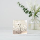 Berufliches Elegant Chic Bokeh, Kleid Quadratische Visitenkarte (Stehend Vorderseite)