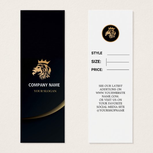 Berufliches Elegant-Löwenlogo (Vorne & Hinten)