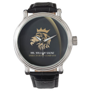 Berufliches Elegant-Löwenlogo Armbanduhr