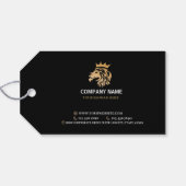 Berufliches Elegant-Löwenlogo Geschenkanhänger (Rückseite Horizontal)