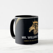 Berufliches Elegant-Löwenlogo Tasse (Vorderseite Links)