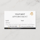 Berufliches Elegant-Löwenlogo Terminkarte (Rückseite)