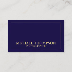 Berufliches Elegant Navy Blue und Gold Visitenkarte