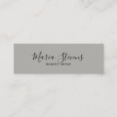 Berufliches Elegant Silver Mini Visitenkarte (Vorderseite)