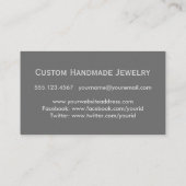 Berufliches elegantes Alabaster-Marmormuster Visitenkarte (Rückseite)