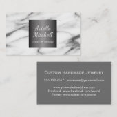 Berufliches elegantes Alabaster-Marmormuster Visitenkarte (Vorne/Hinten)