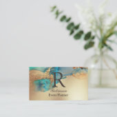 Berufliches Elegantes Blau Visitenkarte (Stehend Vorderseite)