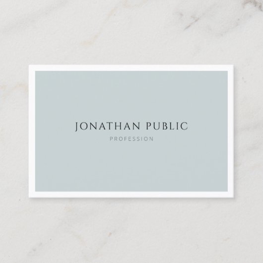 Berufliches elegantes, blaues, einfaches Template Visitenkarte (Vorderseite)