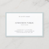 Berufliches elegantes, blaues, einfaches Template Visitenkarte (Rückseite)