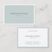 Berufliches elegantes, blaues, einfaches Template Visitenkarte (Vorne/Hinten)