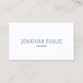 Berufliches elegantes blaues, einfaches Template Visitenkarte
