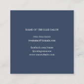 Berufliches Elegantes Blue Rose Quadratische Visitenkarte (Rückseite)