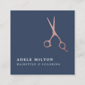 Berufliches Elegantes Blue Rose Quadratische Visitenkarte (Vorderseite)