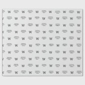 Berufliches elegantes Business Monogram Simple Geschenkpapier (Flach)