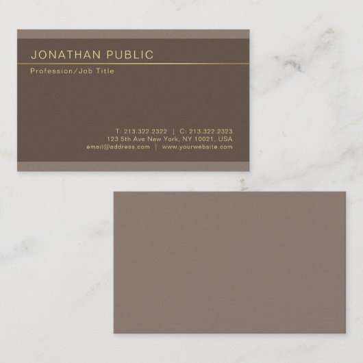 Berufliches Elegantes Creative Pearl Finish Luxe Visitenkarte (Vorne/Hinten)