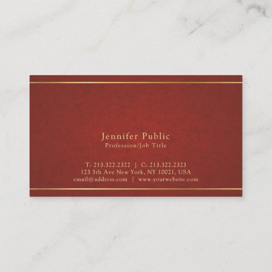 Berufliches elegantes Design Pearl Fertig Luxus Visitenkarte (Rückseite)