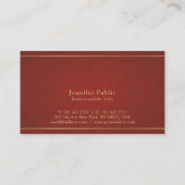 Berufliches elegantes Design Pearl Fertig Luxus Visitenkarte (Rückseite)