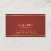 Berufliches elegantes Design Premium Dicke Luxus Visitenkarte (Rückseite)