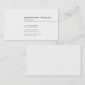 Berufliches elegantes Design Schlicht Moderne Visitenkarte (Vorne/Hinten)