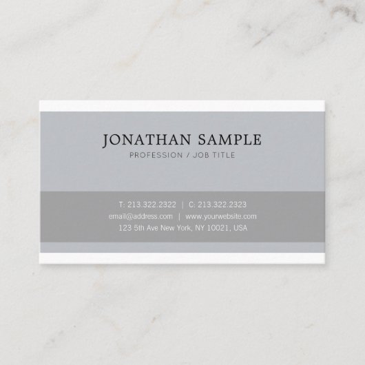 Berufliches elegantes Design Schlicht trendy Visitenkarte (Vorderseite)