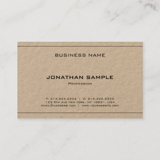 Berufliches elegantes Design Schlichter Luxus Visitenkarte (Rückseite)