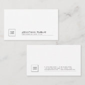Berufliches elegantes Design-Unternehmen Schlicht Visitenkarte (Vorne/Hinten)