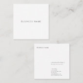Berufliches, elegantes, einfaches Design Moderne V Quadratische Visitenkarte (Vorne/Hinten)