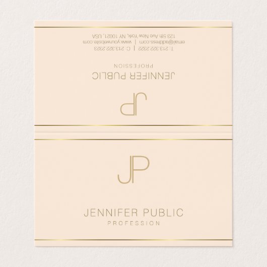 Berufliches, elegantes, einfaches Design Moderne V Visitenkarten (Außenseite Aufgefaltet)