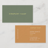 Berufliches elegantes, einfaches Design-Template Visitenkarte (Vorne/Hinten)
