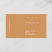 Berufliches elegantes, einfaches Design-Template Visitenkarte (Rückseite)