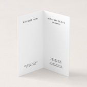 Berufliches elegantes, einfaches, modernes Monogra Visitenkarten (Innenseite)