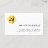 Berufliches, elegantes einfaches Template Gold Mod Visitenkarte (Rückseite)