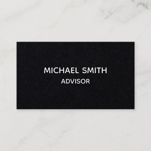 Berufliches elegantes erstklassiges schwarzes visitenkarte (Vorderseite)