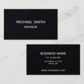 Berufliches elegantes erstklassiges schwarzes visitenkarte (Vorne/Hinten)