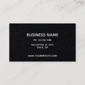 Berufliches elegantes erstklassiges schwarzes visitenkarte (Rückseite)