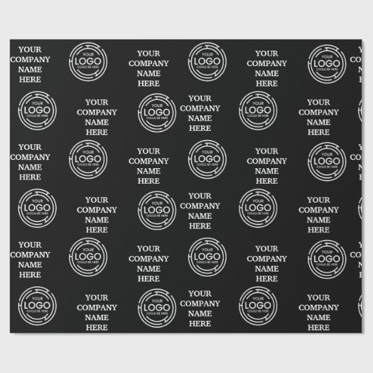 Berufliches elegantes Firmenlogo Geschenkpapier (Flach)
