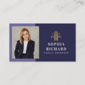 Berufliches elegantes Foto der Rechtsanwaltskanzle Visitenkarte (Vorderseite)