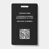 Berufliches elegantes Foto und Logo Ausweis (Rückseite)