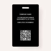 Berufliches elegantes Foto und Logo Ausweis (Rückseite)