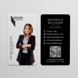 Berufliches elegantes Foto und Logo Visitenkarte