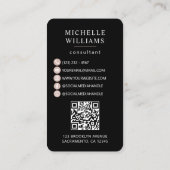 Berufliches elegantes Foto und Logo Visitenkarte (Rückseite)