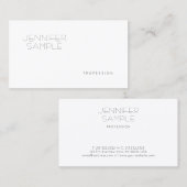 Berufliches elegantes glattes schlichtes hoch visitenkarte (Vorne/Hinten)