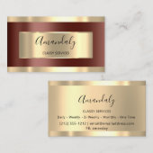 Berufliches elegantes Gold Brown CONSULTING Blogge Visitenkarte (Vorne/Hinten)